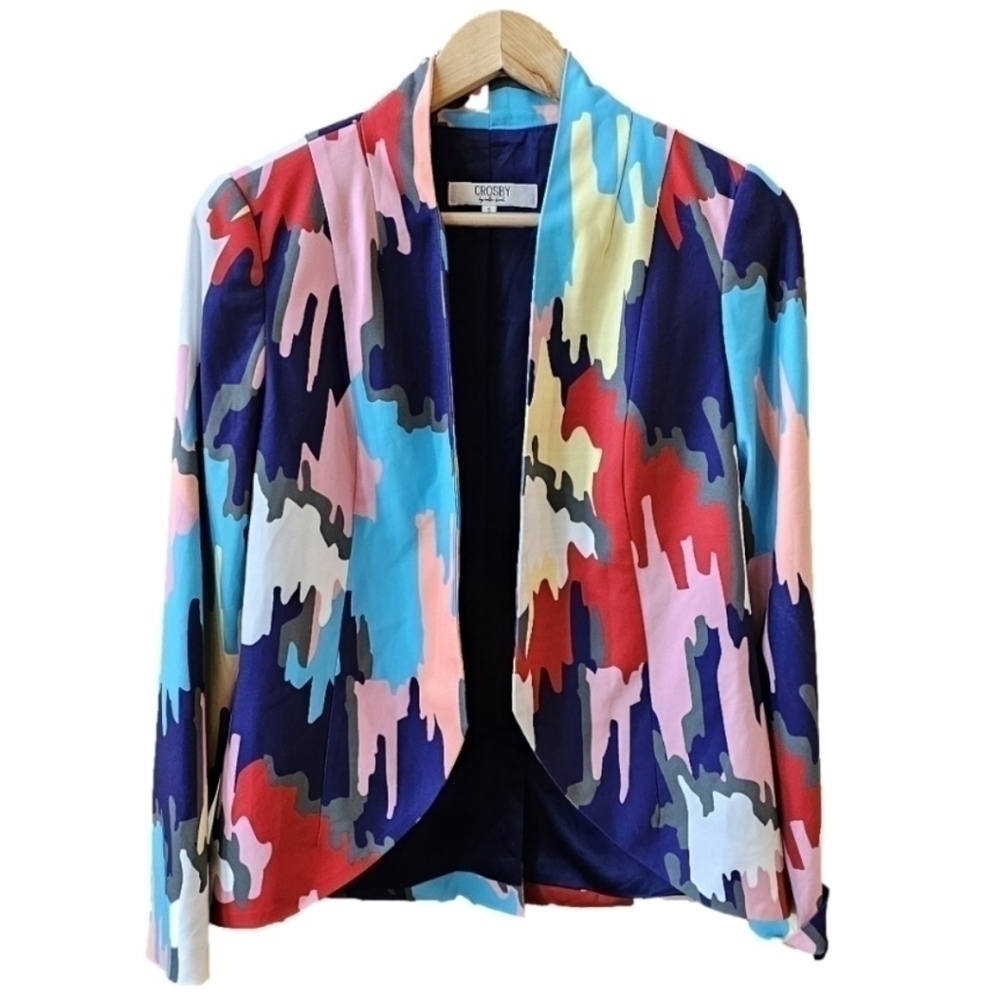 Crosby by Mollie Burch Color Abstract Blazer/ Jacket